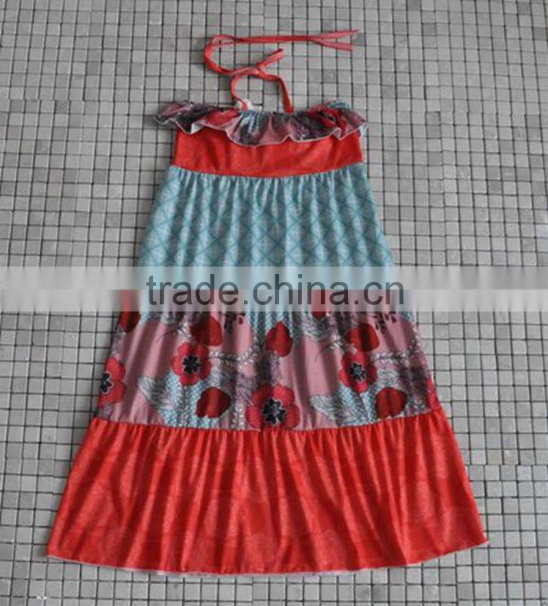 fashion little girl summer polka dot chevron cotton girls Halloween dress