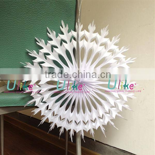 handmade paper snowflakes Christmas paper fan patterns big size snowflake