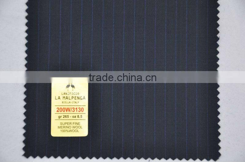 stripe stock pure wool wholesale italian fabric