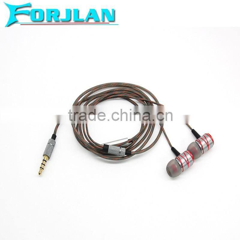 metal wired stereo earbud speaker for iphone