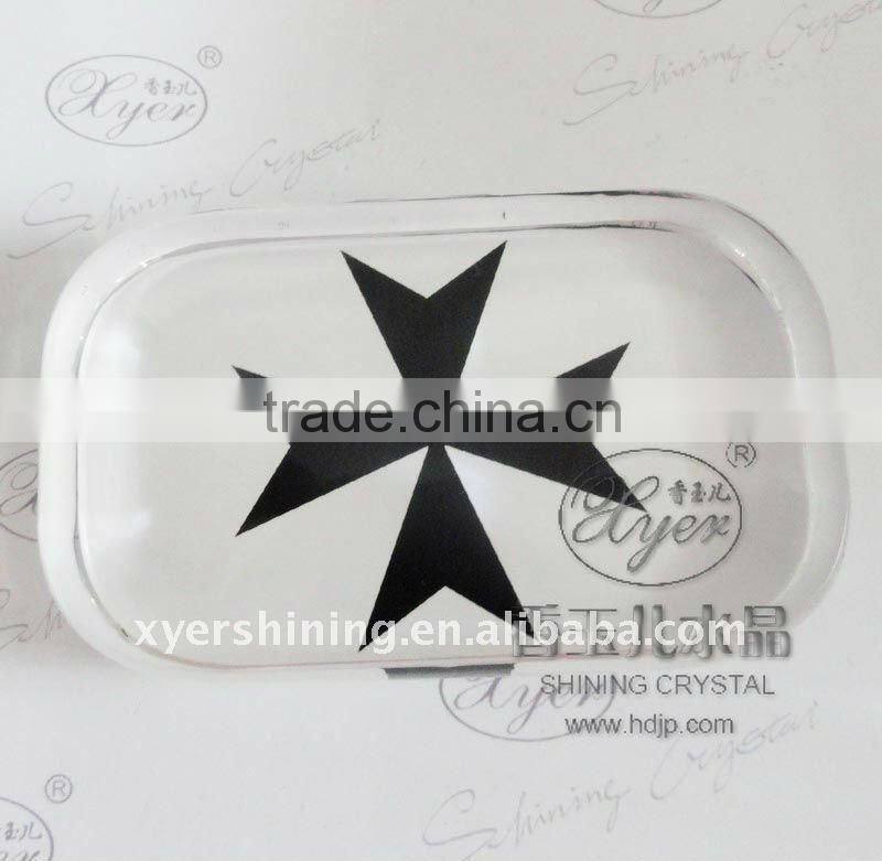 Visual crystal paperweight for office decoration