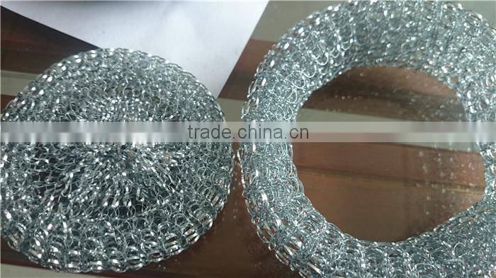 Manufacturer supplier top quality Galvanized mesh scourer/galvanized pot scourer/dish washing scourer