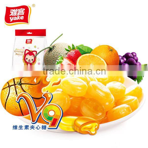 Yake fruit filled hard candy with 9 vitamins