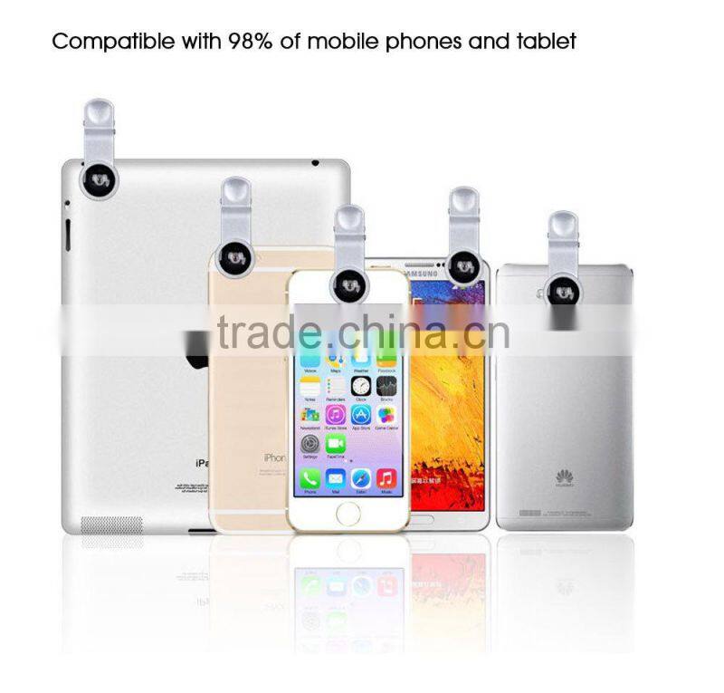 3 in1 Smartphone Lens Kit Cellphone Lens Macro Wide Angel Fisheye Lens for samsung galaxy s6 iphone 6