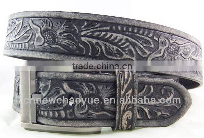 LONGHORN RODEO HAND TOOLED BROWN LEATHER WESTERN BELT Belt Wholesale With Various Colors and Factory Prices