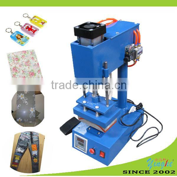 Printing size optional flatbed heat transfer machine for mouse mat t shirt jeans ceramic tile and garment key ring