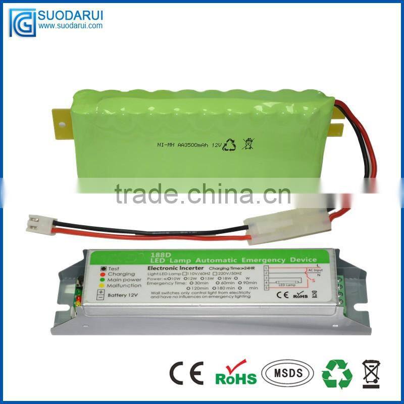 OEM emergency time & power Green LED Emergency Battery Pack / LED emergency power supply UK market
