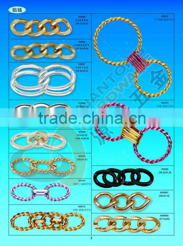 2.6-2.8mm thickness gold color curb chain 18.5*12.6mm