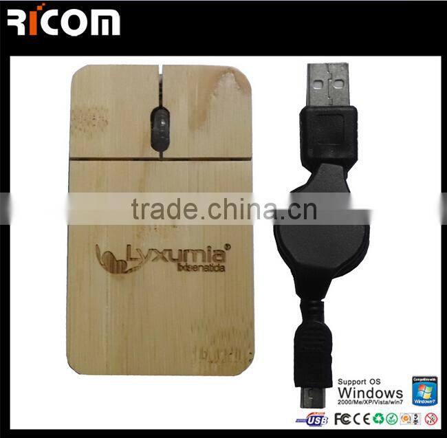 high quality ultra slim wooden mouse,computer wooden mouse,usb wooden mouse--Shenzhen Ricom