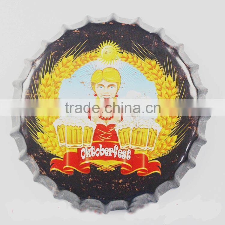 wholesale vintage metal sign bottle cap of home club decoration