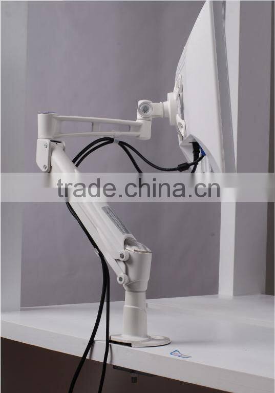 singel monitor mount aluminum lcd tv monitor stand arm metal brackets retractable arm