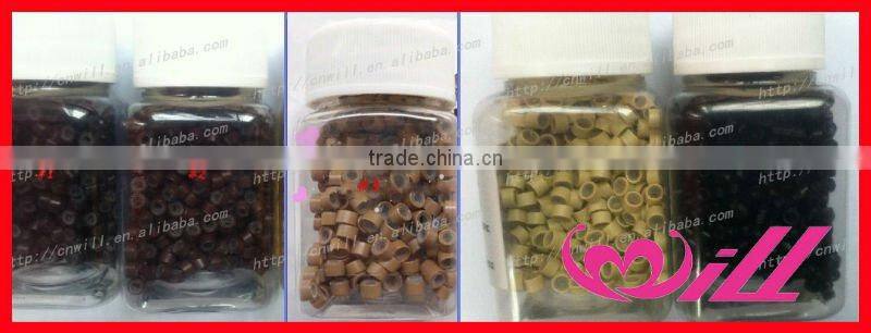 wholesale silicon micro ring hair extension loop hair extension micro beads hair extension tools screw micro rings