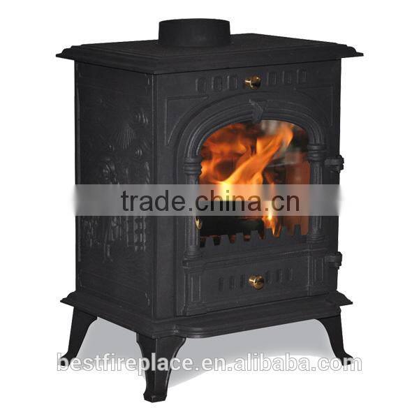 Wood burning stove for home cast iron wood