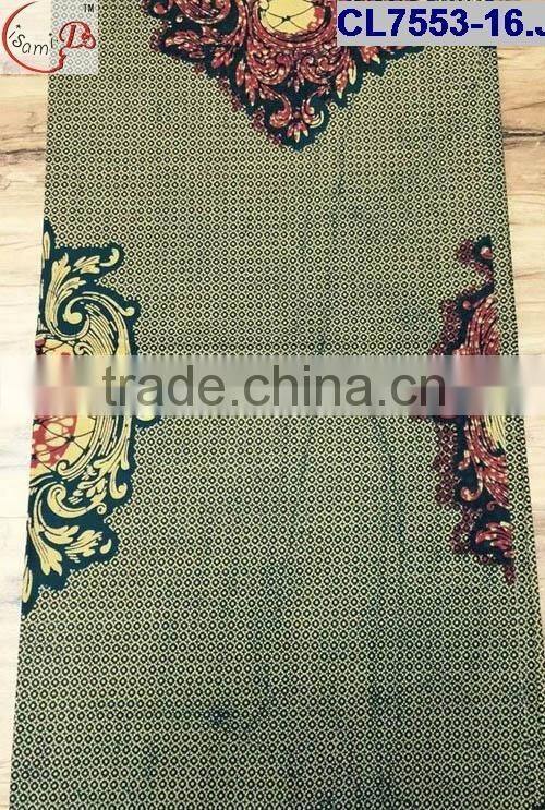 CL7553(13-18) 2016 new hot sell Jacquard style Real java wax african wax holland print fabric