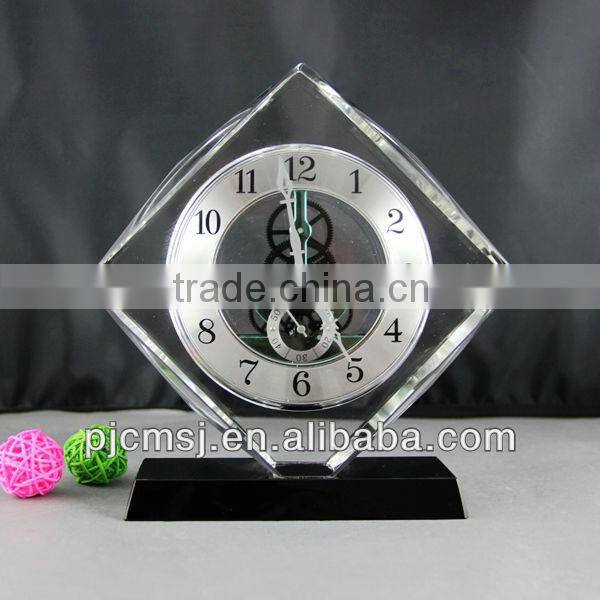 decration gift crystal glass table horologe