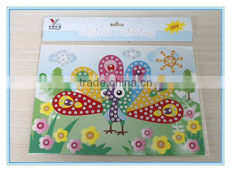 DIY mosaic acrylic sticker, new product acrylic sticker, carton DIY sticker crystal diy sticker