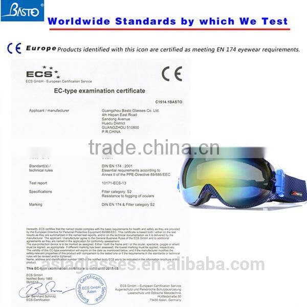 2015 Anti-Fog Snowboard Snow Ski goggle