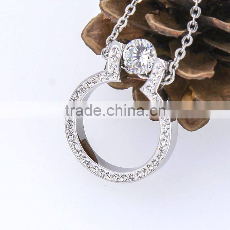 Wholesales U designed pendant with silver zircon magnetic jewelry