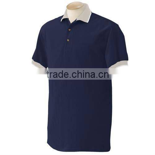 Pique Polo with Wide Stripe Trim 12037