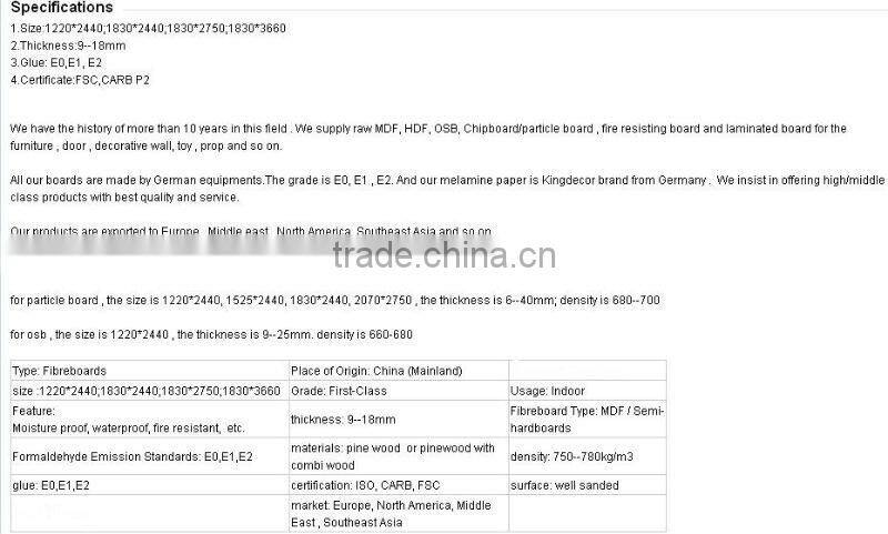 PVC/melamine edge banding mdf&slot mdf