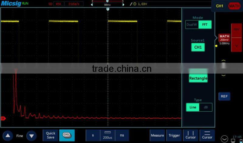 Shenzhen low price digital tablet oscilloscope 150MHz bandwidth DSO oscilloscope