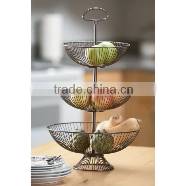 3 tier Round Black Metal Wire Merchandiser YC018