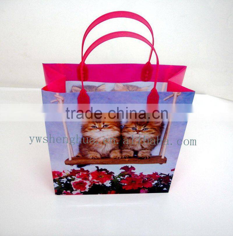 fashion style cheap printed colorful fashion large plastic gift bag packing