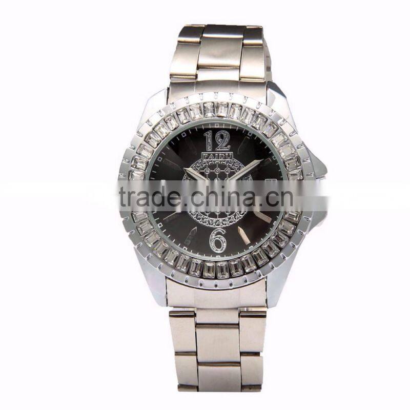 New Gold steel watches Luxury Women Watch calendar diamond lady watch