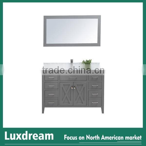 48" deluxe solid wood bathroom vanity with single CUPC sink