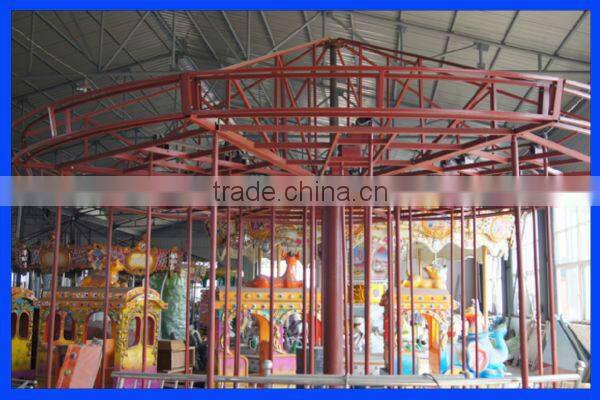 Playground theme park rides - 3 seats mini carousel