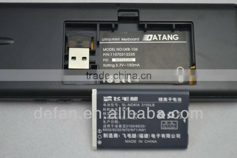 Bluetooth Mini Wireless Thai Layout USB Plastic/Silicon Keyboard with Backlight