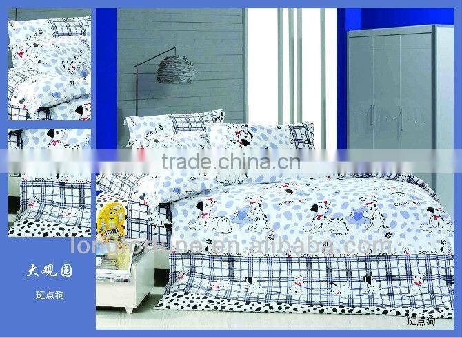 luxury reactive printed four pieces bedding set