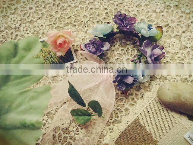 Handmade Paper Bridal Hair Accessory Flower Garland Artificial Hand Decoration and Garland for Festival and Wedding