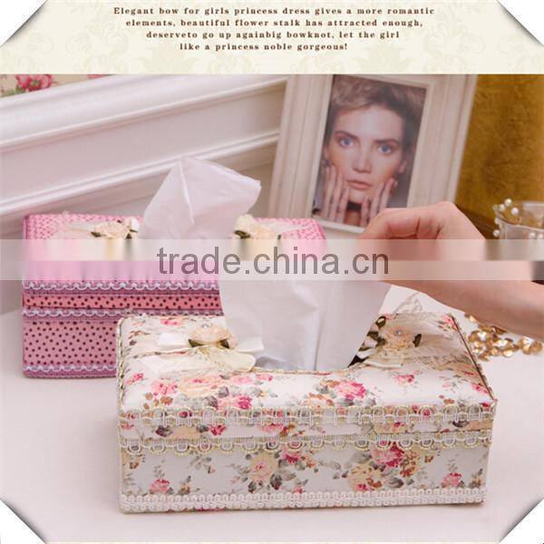 Home decorative Fabric covered makeup cosmetic box for jewelry