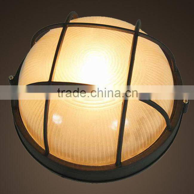 modern design outdoor round ceiling light with frosted glass (HS1106)