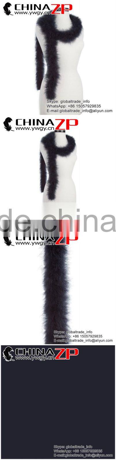 NO.1 Supplier ZPDECOR Wholesale 30g Weight Fluffy Colored Navy Blue Turkey Marabou Feathers Plumage Boas