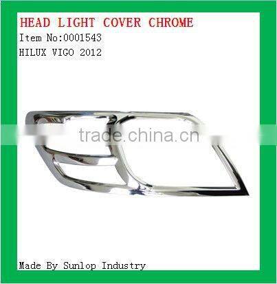 toyota hilux vigo 2012 headlight cover chrome head lamp cover for hilux 2012