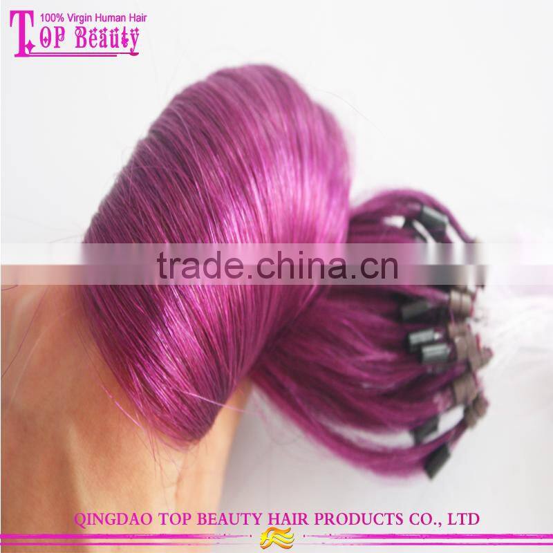 High quality unprocessed loop and lock hair extensions