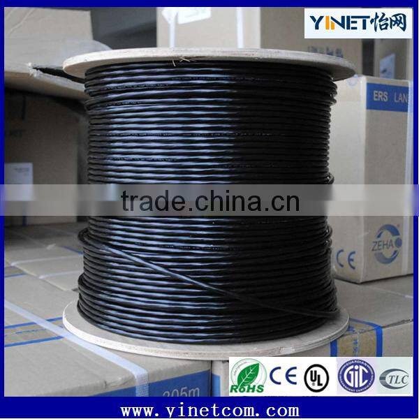 SFTP CAT5e lan cable Double shielded 24 AWG Solid bare copper network wire