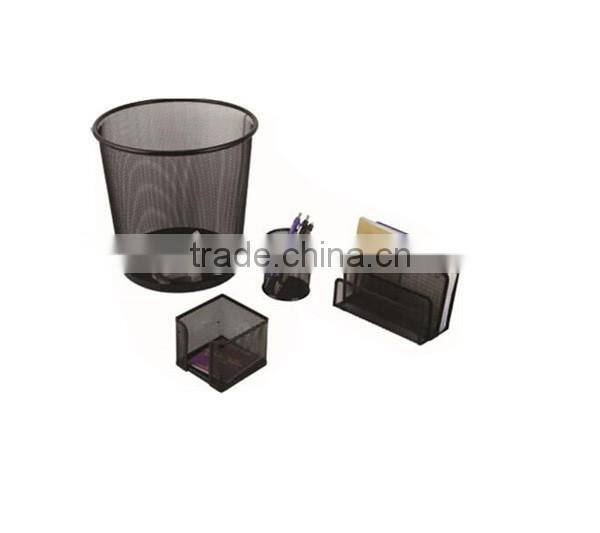 metal mesh office set of 5 pcs ,mesh document tray magazine