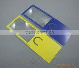 2015 high quality pocket led magnifier card Bookmark magnifier
