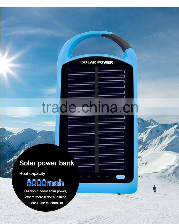 Factory hot selling 4000Mah/8000Mah backpack solar panel cell phone charger