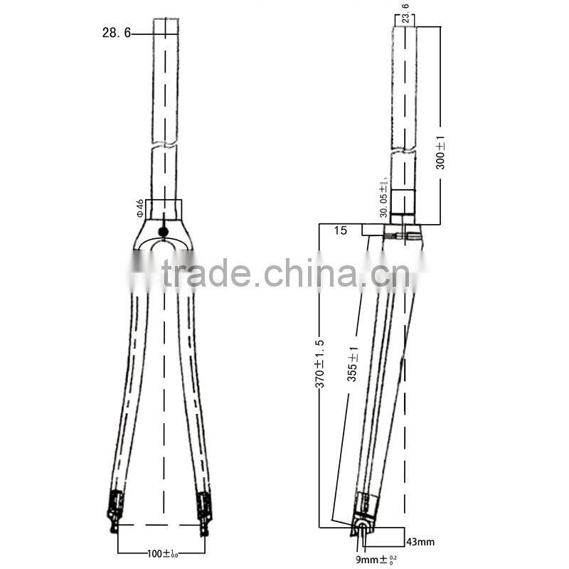 2016 cheap fixed gear road bike carbon fork,700C V brake