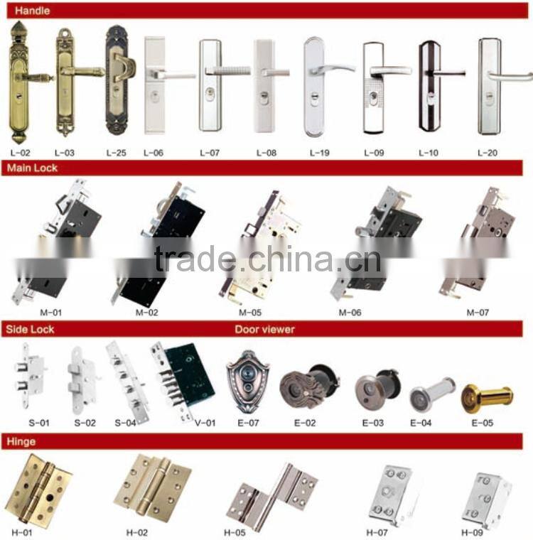 Latest single swing cold rolled steel main metal doors design for family flat