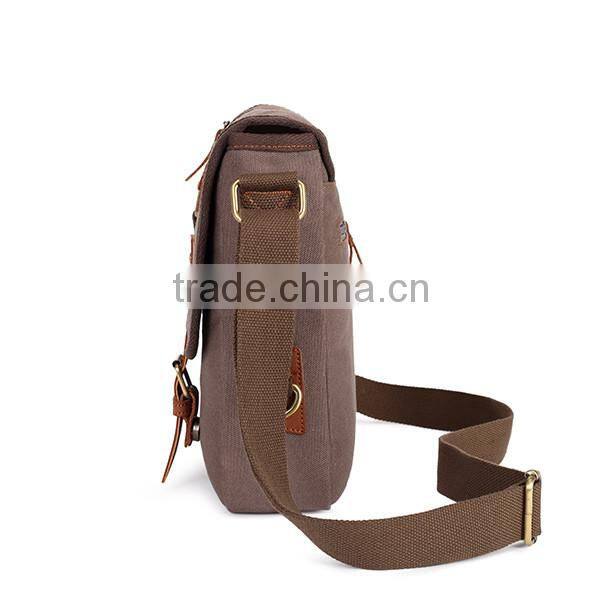 Guangzhou Factory Wholesale Men Canvas Shoulder Bag,Canvas Cross Body Bag