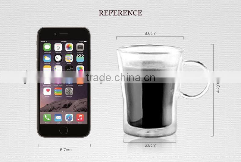 Alibaba china pyrex glass double wall coffee mugs ,handmade glassware mug