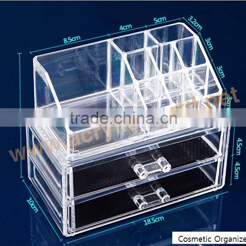acrylic custom acrylic cosmetic display stand/acrylic makeup display drawers