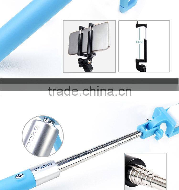 2015 new hot monopod wholesale camera bluetooth selfie stick