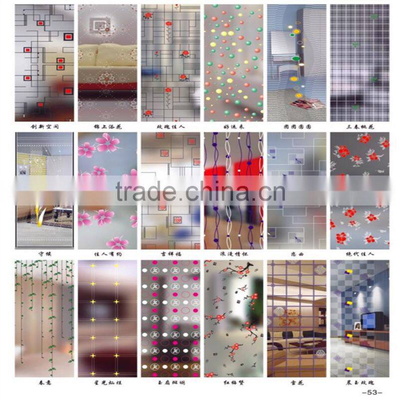colorful design silkscreen printed glass for windows