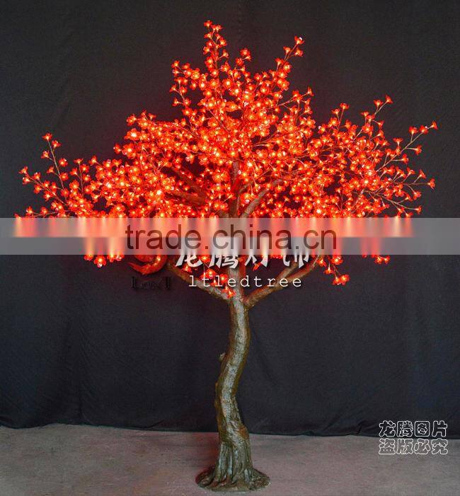 Red outdoor decorative light tree